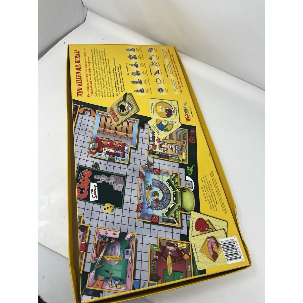 Vintage 2000 THE SIMPSONS Clue Mystery Game Pewter Pieces Parker COMPLETE - Picture 6 of 9